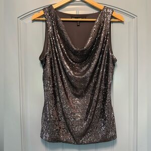 NWOT Silver Sequin White House Black Market Top